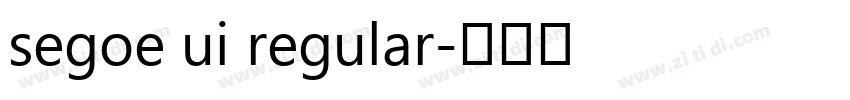 segoe ui regular字体转换
